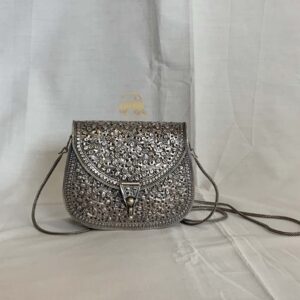 Silver Purse with Chain